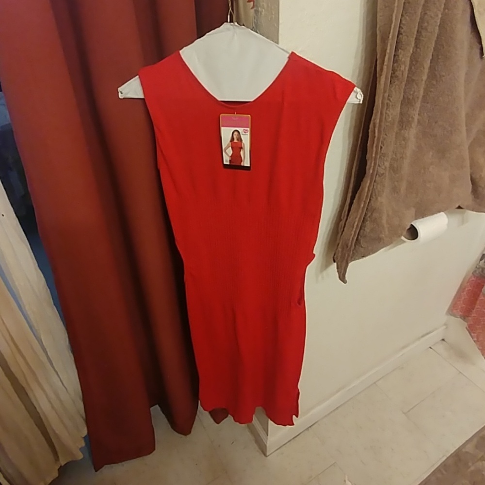 Red tight dress